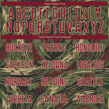 Load image into Gallery viewer, Custom Olive Crimson-Vegas Gold Sublimation Salute To Service Soccer Uniform Jersey