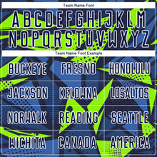 Load image into Gallery viewer, Custom Navy Navy-Neon Green Sublimation Soccer Uniform Jersey