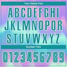 Load image into Gallery viewer, Custom Tie Dye Teal-White Sublimation Soccer Uniform Jersey