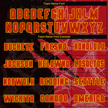 Load image into Gallery viewer, Custom Graffiti Pattern Red-Gold Scratch Sublimation Soccer Uniform Jersey