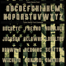 Load image into Gallery viewer, Custom Camo Vegas Gold-Black American Flag Fashion Sublimation Salute To Service Soccer Uniform Jersey