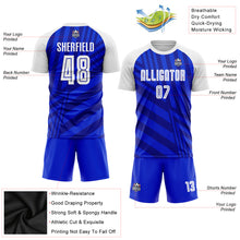 Load image into Gallery viewer, Custom Royal White-Navy Sublimation Soccer Uniform Jersey