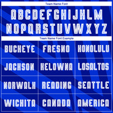 Load image into Gallery viewer, Custom Royal White-Navy Sublimation Soccer Uniform Jersey