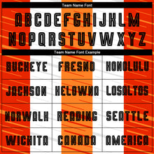 Load image into Gallery viewer, Custom White Black-Orange Sublimation Soccer Uniform Jersey