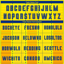 Load image into Gallery viewer, Custom Gold Royal-Orange Sublimation Soccer Uniform Jersey