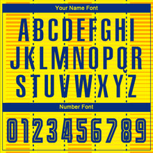 Load image into Gallery viewer, Custom Gold Royal-Orange Sublimation Soccer Uniform Jersey