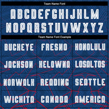 Load image into Gallery viewer, Custom Royal White-Red Away Sublimation Soccer Uniform Jersey