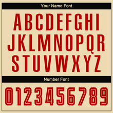 Load image into Gallery viewer, Custom Cream Red-Black Sublimation Fade Fashion Soccer Uniform Jersey