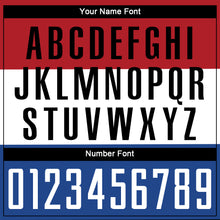 Load image into Gallery viewer, Custom Red Black White-Royal Sublimation Dutch Flag Soccer Uniform Jersey