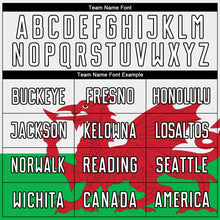 Load image into Gallery viewer, Custom Green White Red-Black Sublimation Welsh Flag Soccer Uniform Jersey