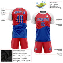 Load image into Gallery viewer, Custom Red Royal-White Sublimation South Korean Flag Soccer Uniform Jersey