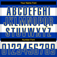 Load image into Gallery viewer, Custom White Royal-Gold Sublimation Uruguayan Flag Soccer Uniform Jersey