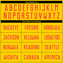 Load image into Gallery viewer, Custom Gold Red-Royal Sublimation Ecuador Flag Soccer Uniform Jersey