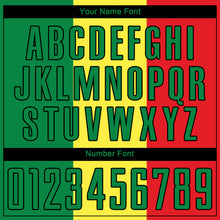 Load image into Gallery viewer, Custom Gold Kelly Green Red-Black Sublimation Senegalese Flag Soccer Uniform Jersey