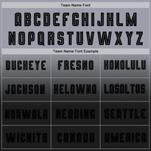 Load image into Gallery viewer, Custom Gray Black Sublimation Long Sleeve Fade Fashion Soccer Uniform Jersey