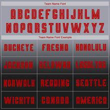 Load image into Gallery viewer, Custom Gray Red-Black Sublimation Long Sleeve Fade Fashion Soccer Uniform Jersey