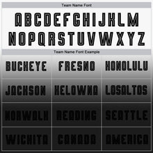 Load image into Gallery viewer, Custom White Black Sublimation Long Sleeve Fade Fashion Soccer Uniform Jersey