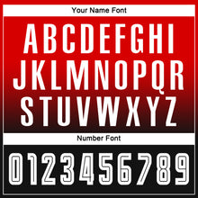 Load image into Gallery viewer, Custom Red White-Black Sublimation Long Sleeve Fade Fashion Soccer Uniform Jersey