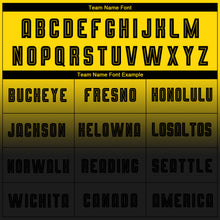 Load image into Gallery viewer, Custom Gold Black Sublimation Long Sleeve Fade Fashion Soccer Uniform Jersey