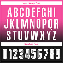 Load image into Gallery viewer, Custom Pink White-Black Sublimation Long Sleeve Fade Fashion Soccer Uniform Jersey