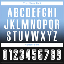 Load image into Gallery viewer, Custom Light Blue White-Black Sublimation Long Sleeve Fade Fashion Soccer Uniform Jersey