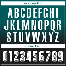 Load image into Gallery viewer, Custom Teal White-Black Sublimation Long Sleeve Fade Fashion Soccer Uniform Jersey