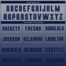 Load image into Gallery viewer, Custom Gray Navy Sublimation Long Sleeve Fade Fashion Soccer Uniform Jersey