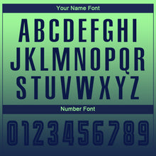 Load image into Gallery viewer, Custom Pea Green Navy Sublimation Long Sleeve Fade Fashion Soccer Uniform Jersey