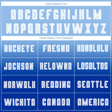 Load image into Gallery viewer, Custom Light Blue White-Royal Sublimation Long Sleeve Fade Fashion Soccer Uniform Jersey