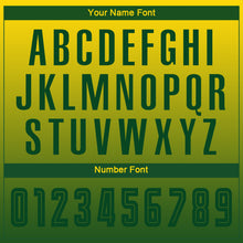 Load image into Gallery viewer, Custom Gold Green Sublimation Long Sleeve Fade Fashion Soccer Uniform Jersey