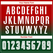 Load image into Gallery viewer, Custom Red White-Green Sublimation Long Sleeve Fade Fashion Soccer Uniform Jersey