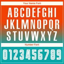 Load image into Gallery viewer, Custom Orange White-Aqua Sublimation Long Sleeve Fade Fashion Soccer Uniform Jersey