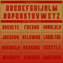 Load image into Gallery viewer, Custom Old Gold Red Sublimation Long Sleeve Fade Fashion Soccer Uniform Jersey