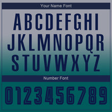 Load image into Gallery viewer, Custom Gray Navy-Teal Sublimation Long Sleeve Fade Fashion Soccer Uniform Jersey