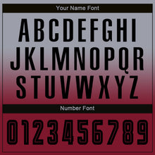 Load image into Gallery viewer, Custom Gray Black-Crimson Sublimation Long Sleeve Fade Fashion Soccer Uniform Jersey