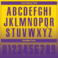 Load image into Gallery viewer, Custom Gold Purple Sublimation Long Sleeve Fade Fashion Soccer Uniform Jersey