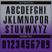 Load image into Gallery viewer, Custom Gray Black-Purple Sublimation Long Sleeve Fade Fashion Soccer Uniform Jersey