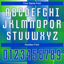 Load image into Gallery viewer, Custom Royal White-Kelly Green Sublimation Soccer Uniform Jersey