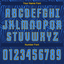 Load image into Gallery viewer, Custom Navy Royal-Gold Sublimation Soccer Uniform Jersey