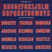 Load image into Gallery viewer, Custom Navy Red-Cream Sublimation Soccer Uniform Jersey