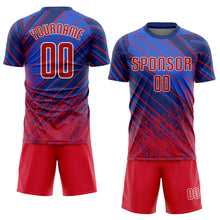 Load image into Gallery viewer, Custom Royal Red-White Sublimation Soccer Uniform Jersey