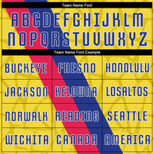 Load image into Gallery viewer, Custom Gold Red-Royal Sublimation Soccer Uniform Jersey