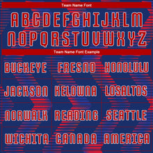 Load image into Gallery viewer, Custom Navy Red-White Sublimation Soccer Uniform Jersey