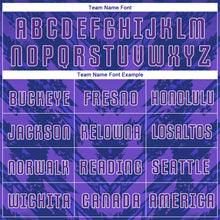 Load image into Gallery viewer, Custom Navy Purple-White Sublimation Soccer Uniform Jersey