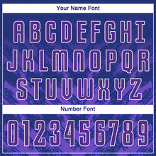 Load image into Gallery viewer, Custom Navy Purple-White Sublimation Soccer Uniform Jersey