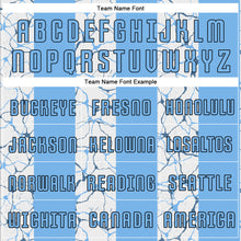 Load image into Gallery viewer, Custom Light Blue Black-White Sublimation Soccer Uniform Jersey