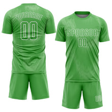 Load image into Gallery viewer, Custom Neon Green Neon Green-White Sublimation Soccer Uniform Jersey