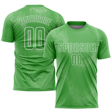 Load image into Gallery viewer, Custom Neon Green Neon Green-White Sublimation Soccer Uniform Jersey
