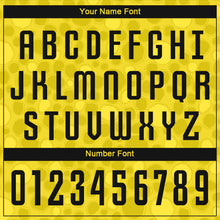 Load image into Gallery viewer, Custom Gold Black Sublimation Soccer Uniform Jersey