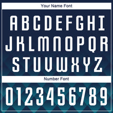 Load image into Gallery viewer, Custom Navy White-Teal Sublimation Soccer Uniform Jersey